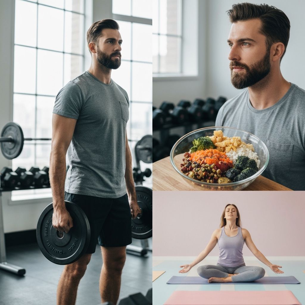 Man maintaining healthy lifestyle habits